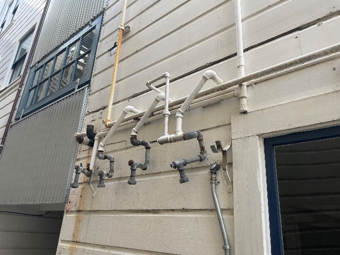 Gas Pipes after Meter Removals